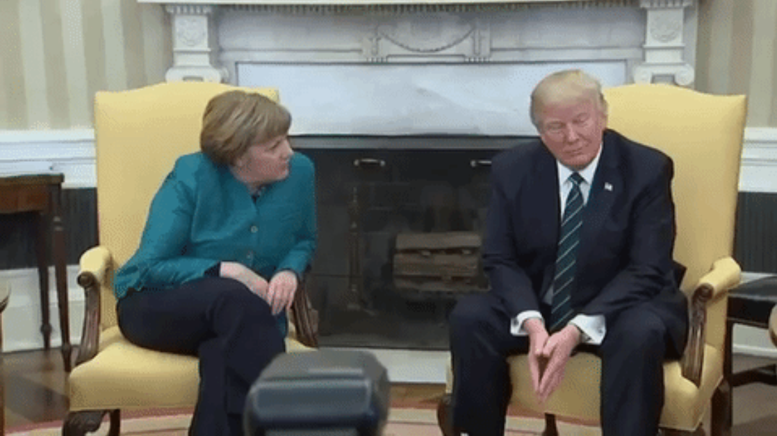 Merkel und Trump Gif